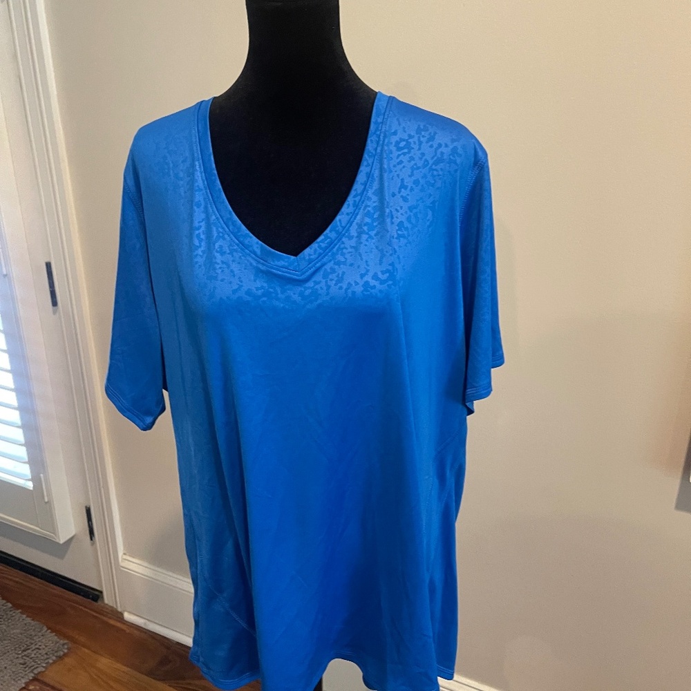 Brand new bag Plus size blue exercise top.  New with tags.